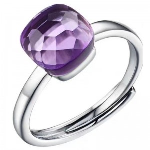 925 prata esterlina escuro chmpagne violeta ametista pedras preciosas mulheres anéis