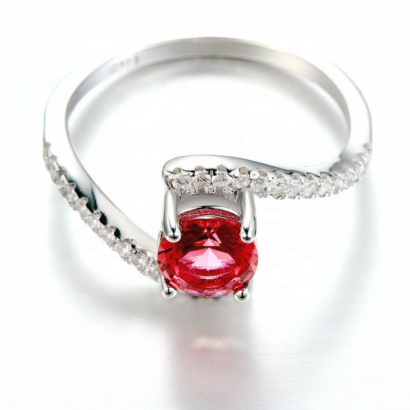 Anéis de noivado para mulheres anéis de zircônia cúbica de ametista anéis de rubi anéis de promessa